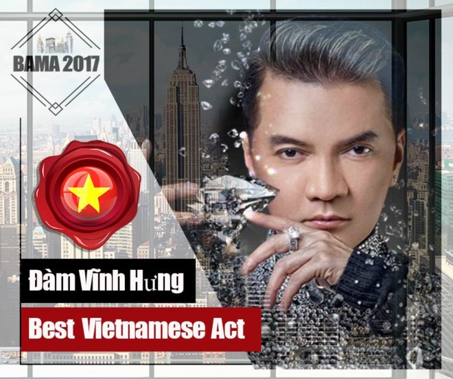 Mr. Dam duoc de cu Nghe si Viet xuat sac nhat tai BAMA 2017
